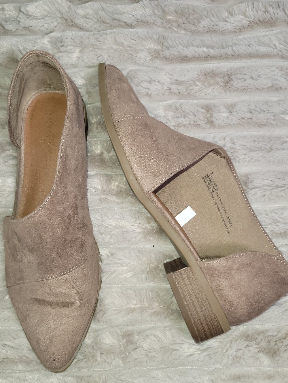 Universal Thread Taupe Pointed Toe D'Orsay Flats Size 6